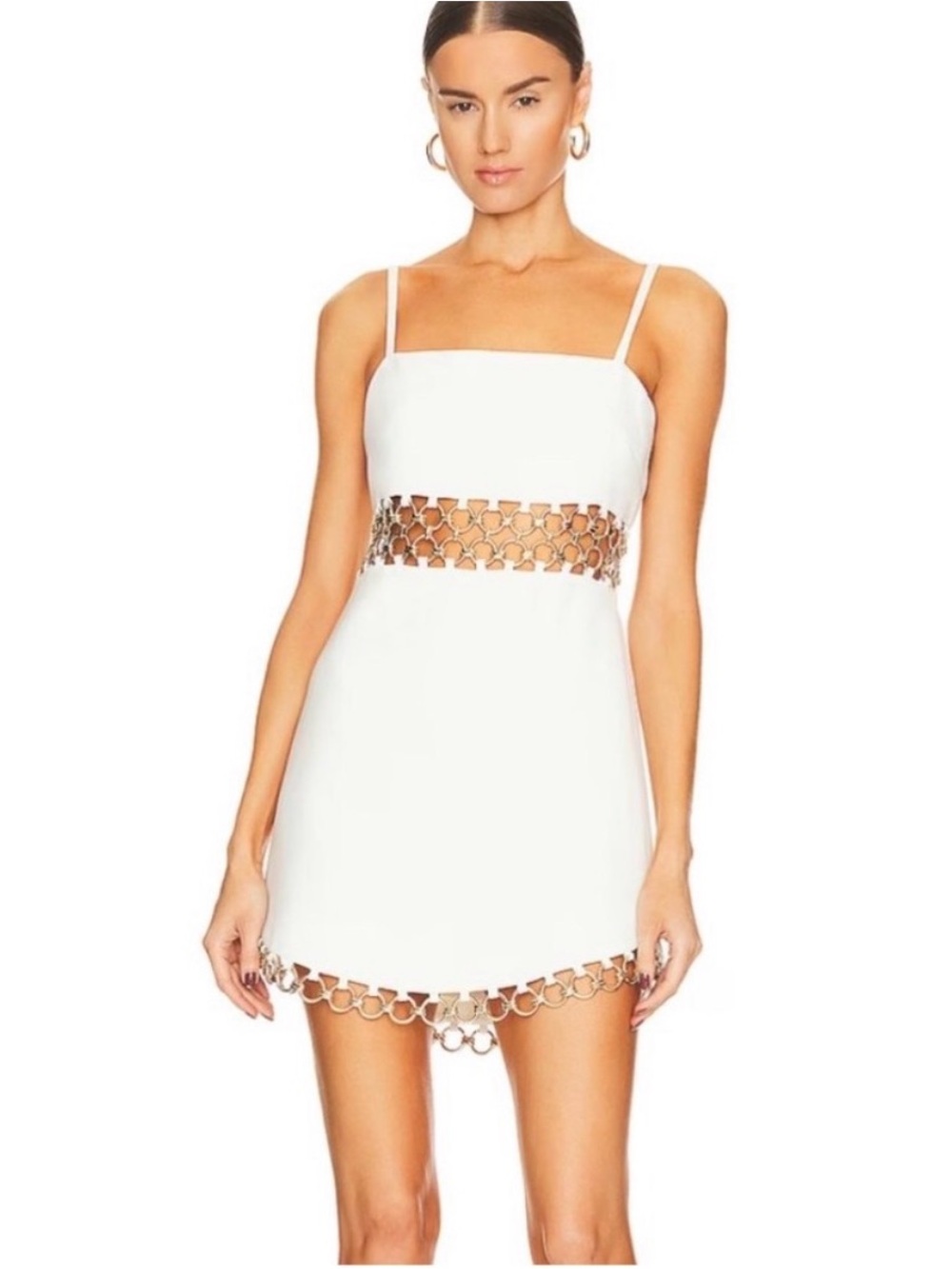 ALEXIS GAUDY DRESS IN IVORY SIZE XS